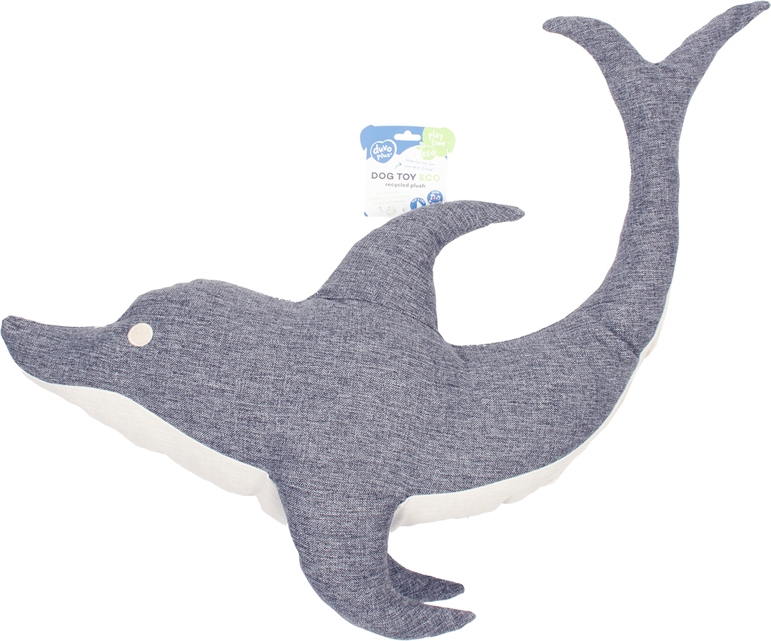 Eco plush dolphin grey - Verpakkingsbeeld