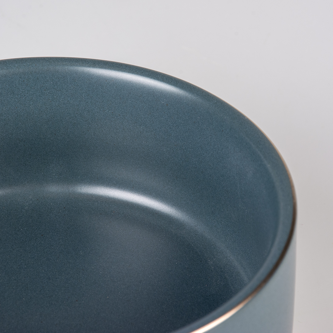 Feeding bowl stone timber blue - Detail 1