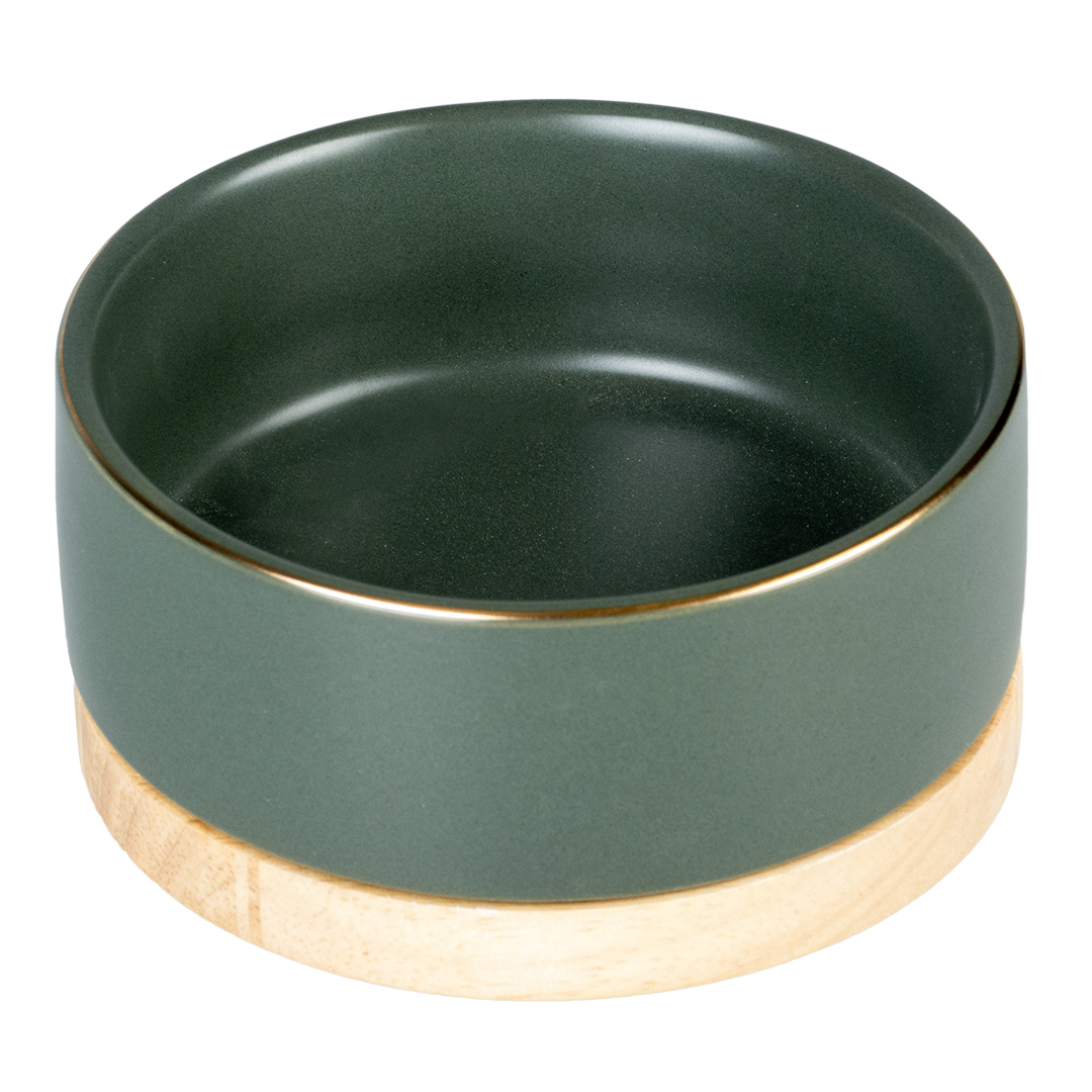 Feeding bowl stone timber dark green - Product shot