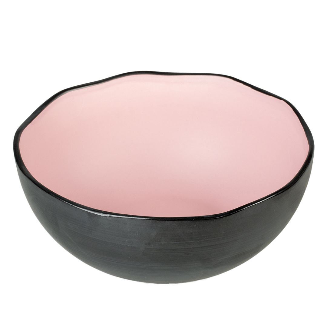 Feeding bowl stone organic black/pink - Product shot