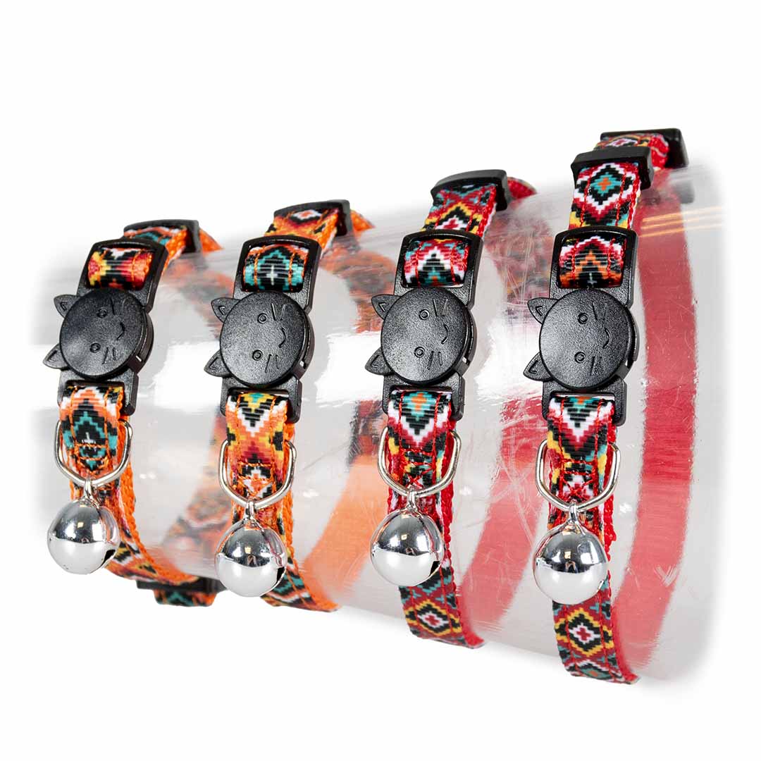 Kattenhalsband indianen design gemengde kleuren - Product shot