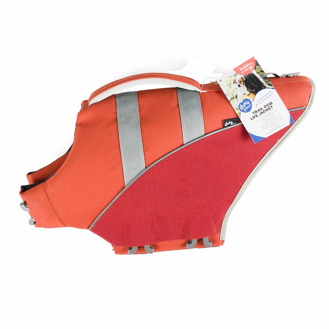 Trail dog life jacket orange - Facing