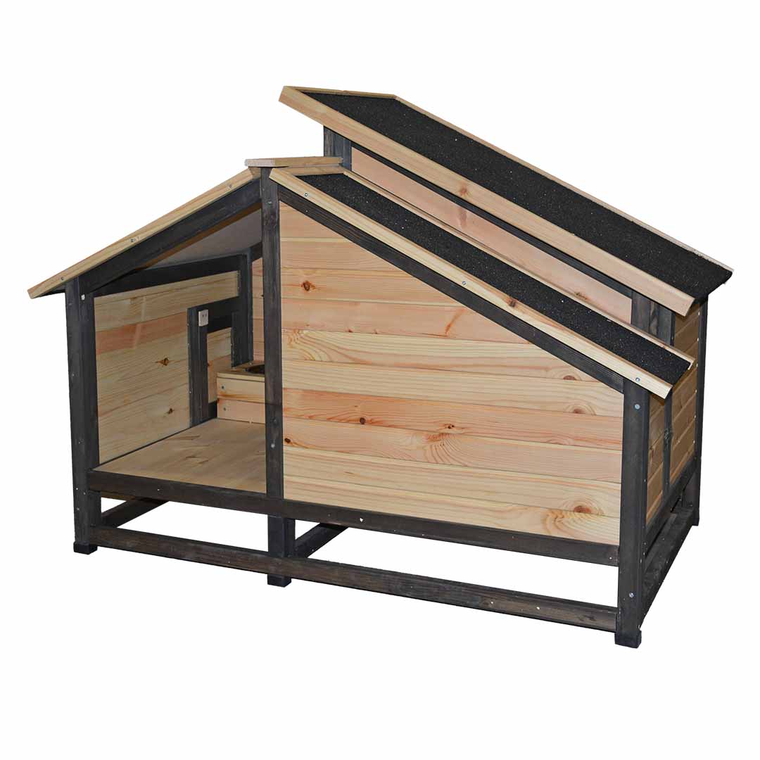 Woodland Design hondenhuis Barking Bungalow Houtkleurig - Product shot