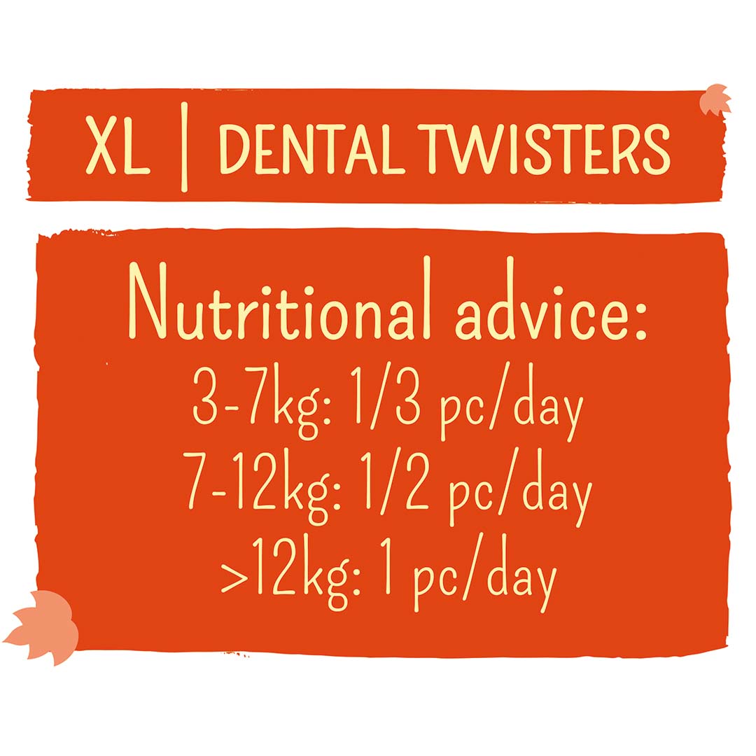 Garden Bites dental twisters Gemengde kleuren - Technische tekening