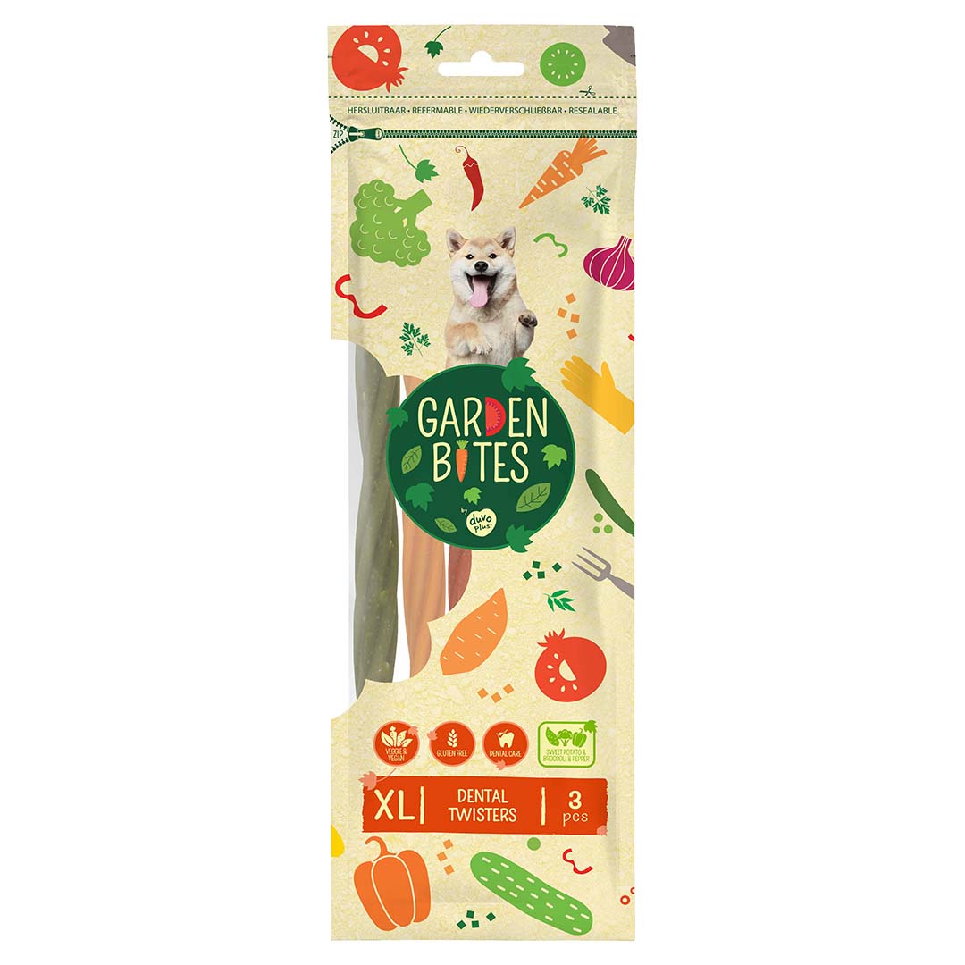 Garden Bites dental twisters Mixed colors - Laroy Group