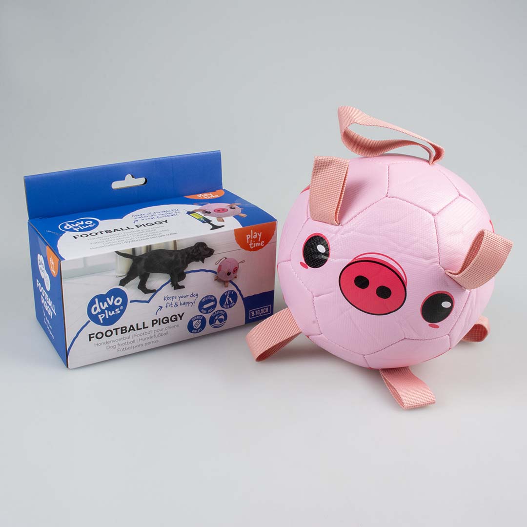 Fußball Piggy mit Pumpe Rosa - Detail 1