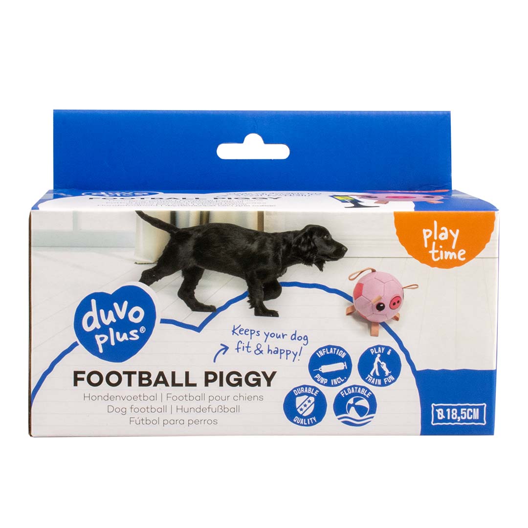Fußball Piggy mit Pumpe Rosa - Facing