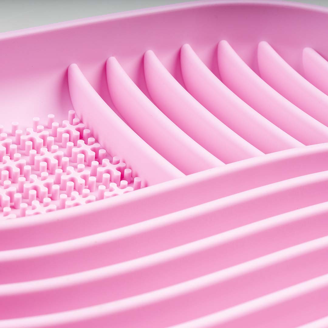 Anti-schrok eetkom vierkant Roze - Detail 1