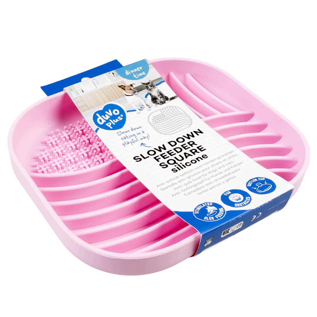 Anti-schrok eetkom vierkant Roze - Verpakkingsbeeld