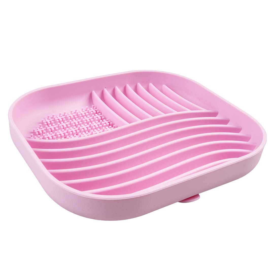 Anti-schrok eetkom vierkant Roze - Product shot