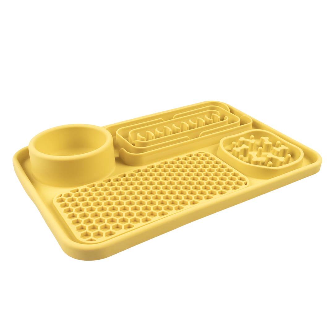 Anti-schrok eetkom 3-in-1 Geel - Product shot