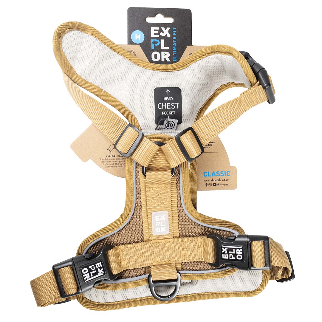 Ultimate Fit No-Pull harnas Classic Honey gold - Verpakkingsbeeld