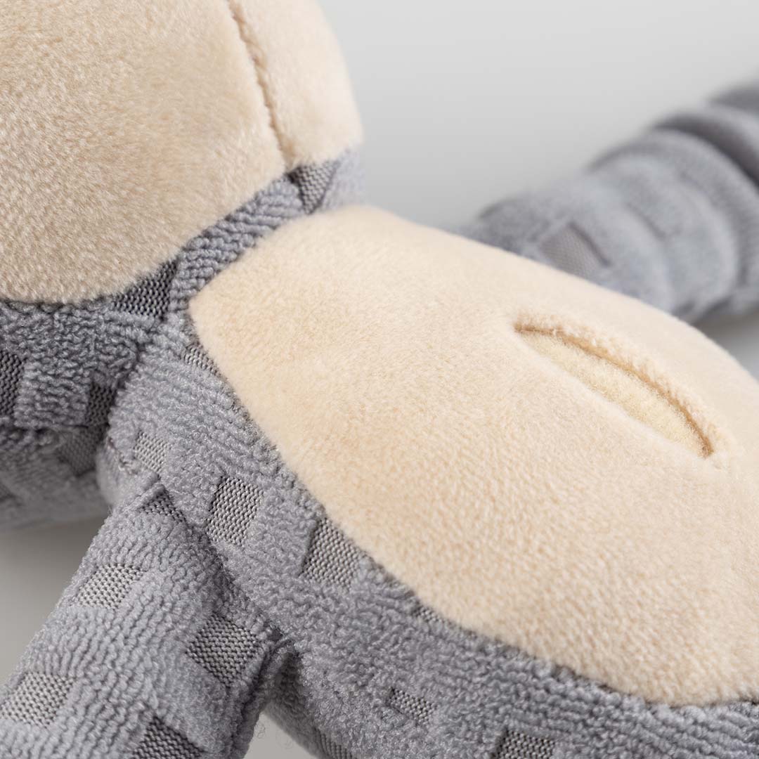 Plush rabbit crackle & snuffle Grey - Detail 1