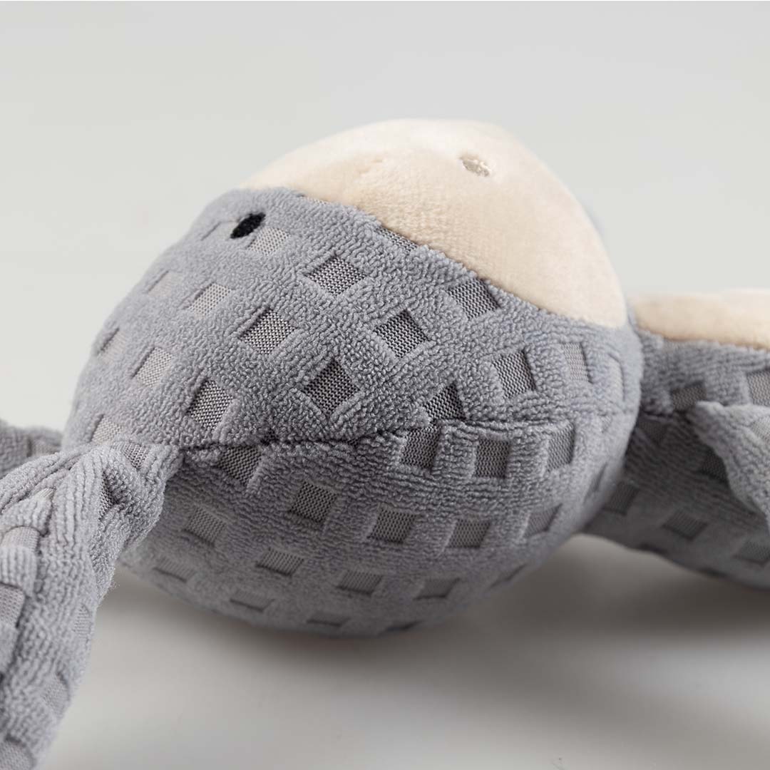 Plush rabbit crackle & snuffle Grey - Detail 2