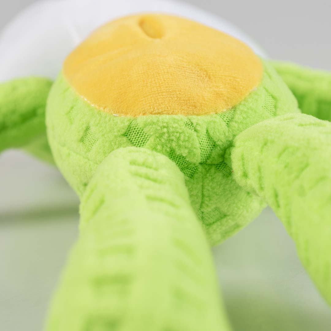 Bijou De Téléphone Portable : Grenouille En Peluche Verte Avec écharpe Rayée – Neuf