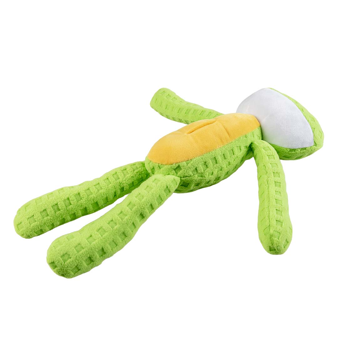 Plush frog crackle & snuffle Green/yellow - Laroy Group