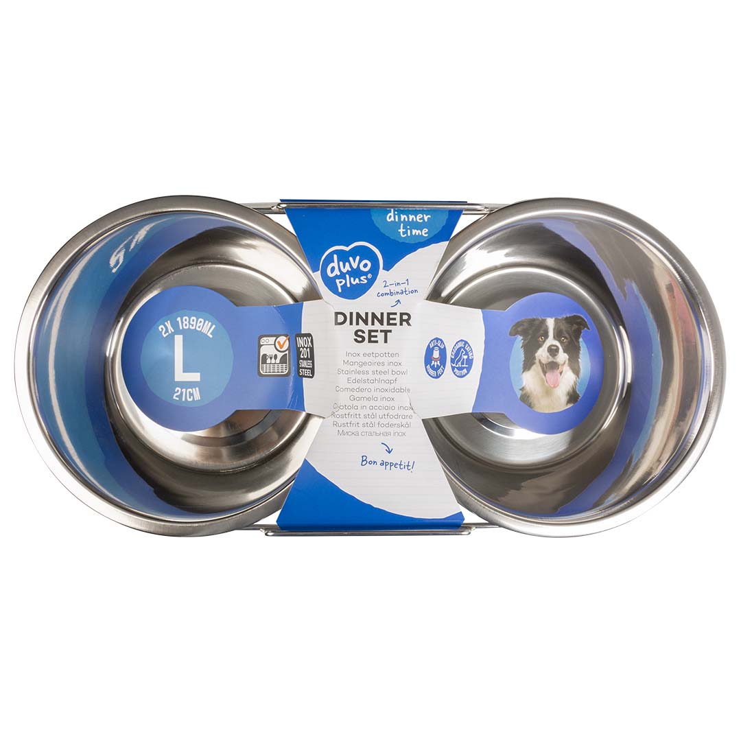 Dinner set draadstaander + kommen Gemengde kleuren - Verpakkingsbeeld