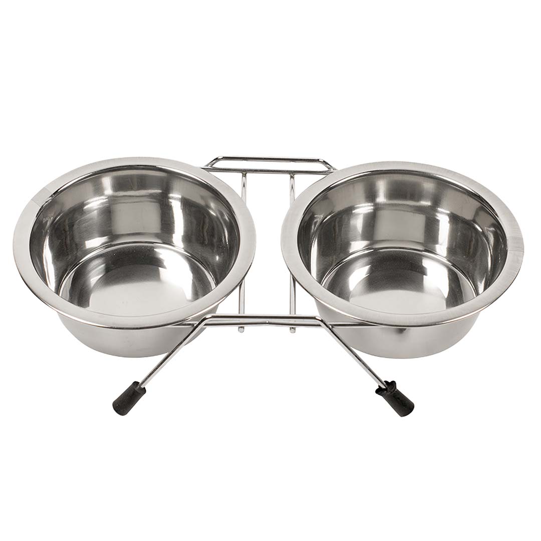 Dinner set draadstaander + kommen Zilver - <Product shot>