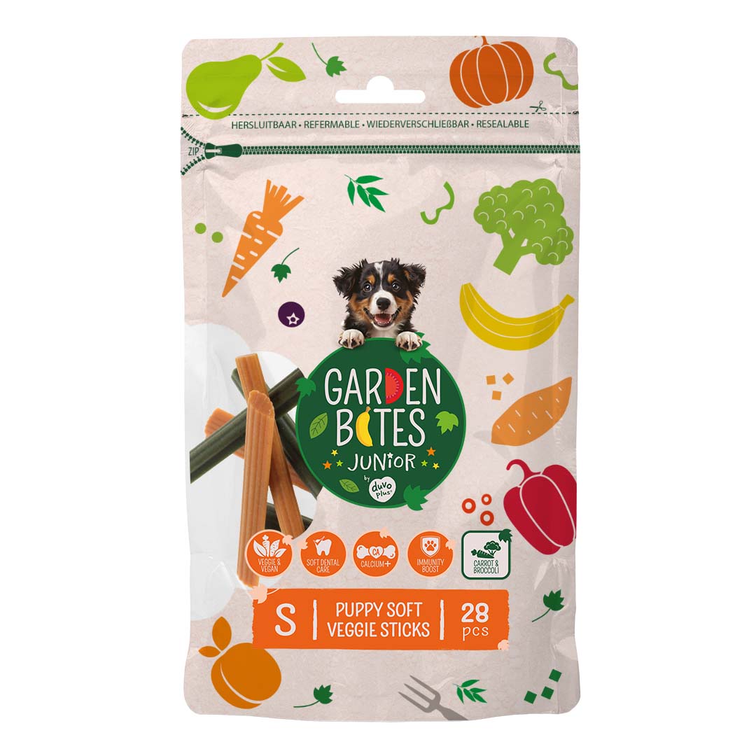 Garden Bites Puppy soft veggie sticks Multicolor - Facing