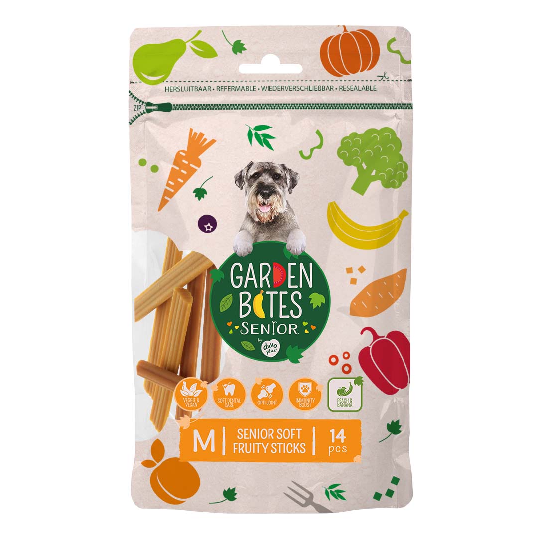 Garden Bites Senior soft fruity sticks Multicolour - Facing