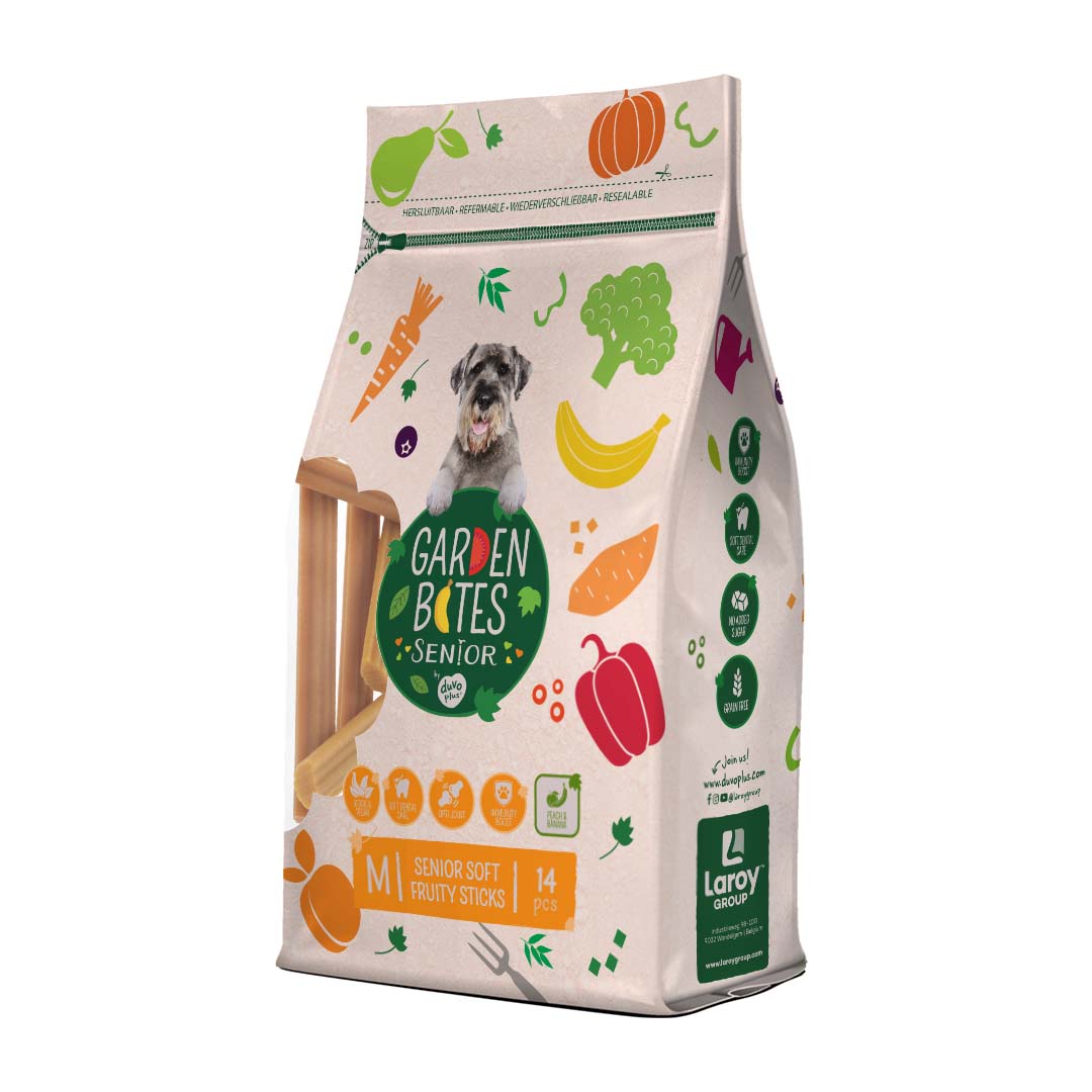 Garden Bites Senior soft fruity sticks Multicolour - Verpakkingsbeeld