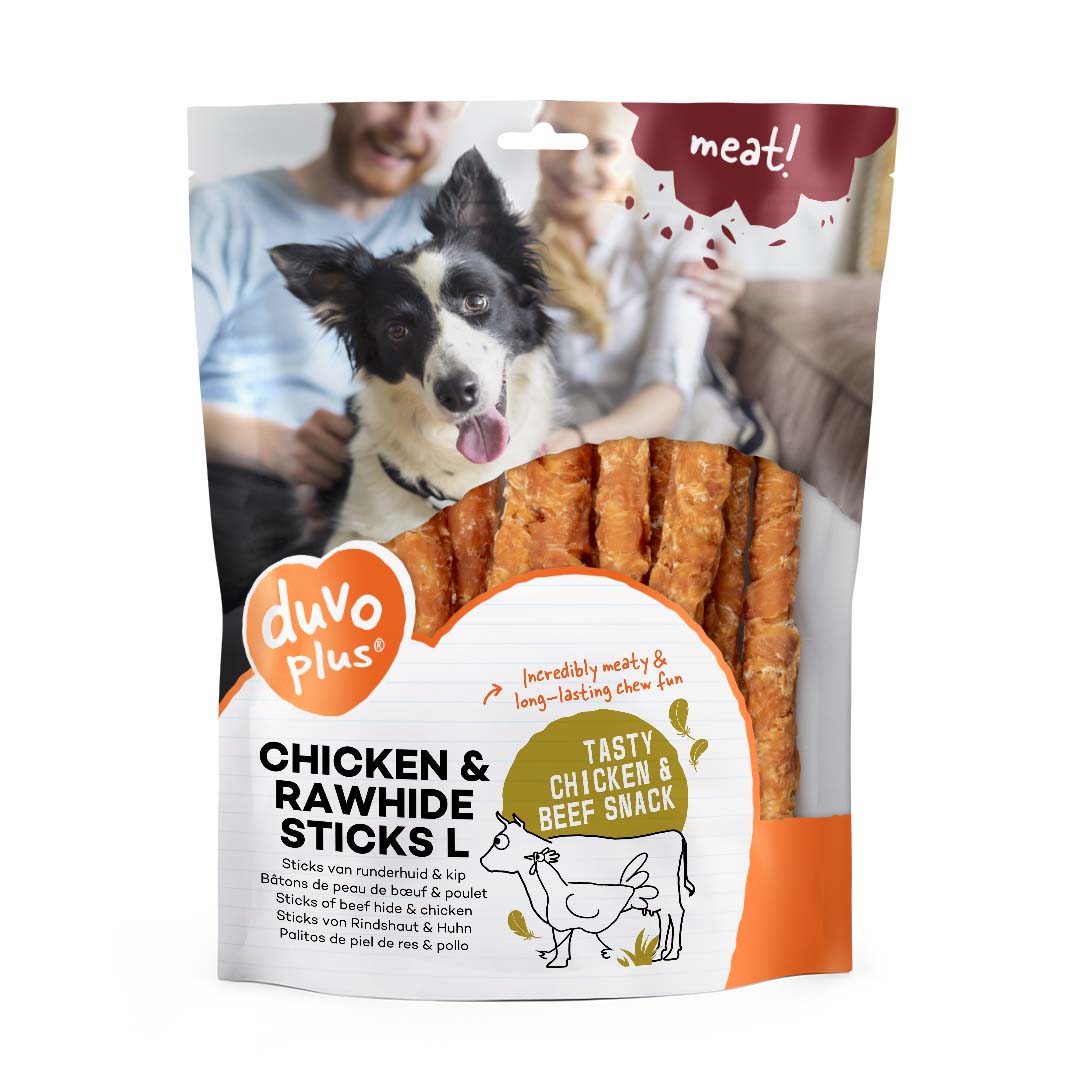 meat! bâtonnets de peau de bœuf & poulet - Verpakkingsbeeld