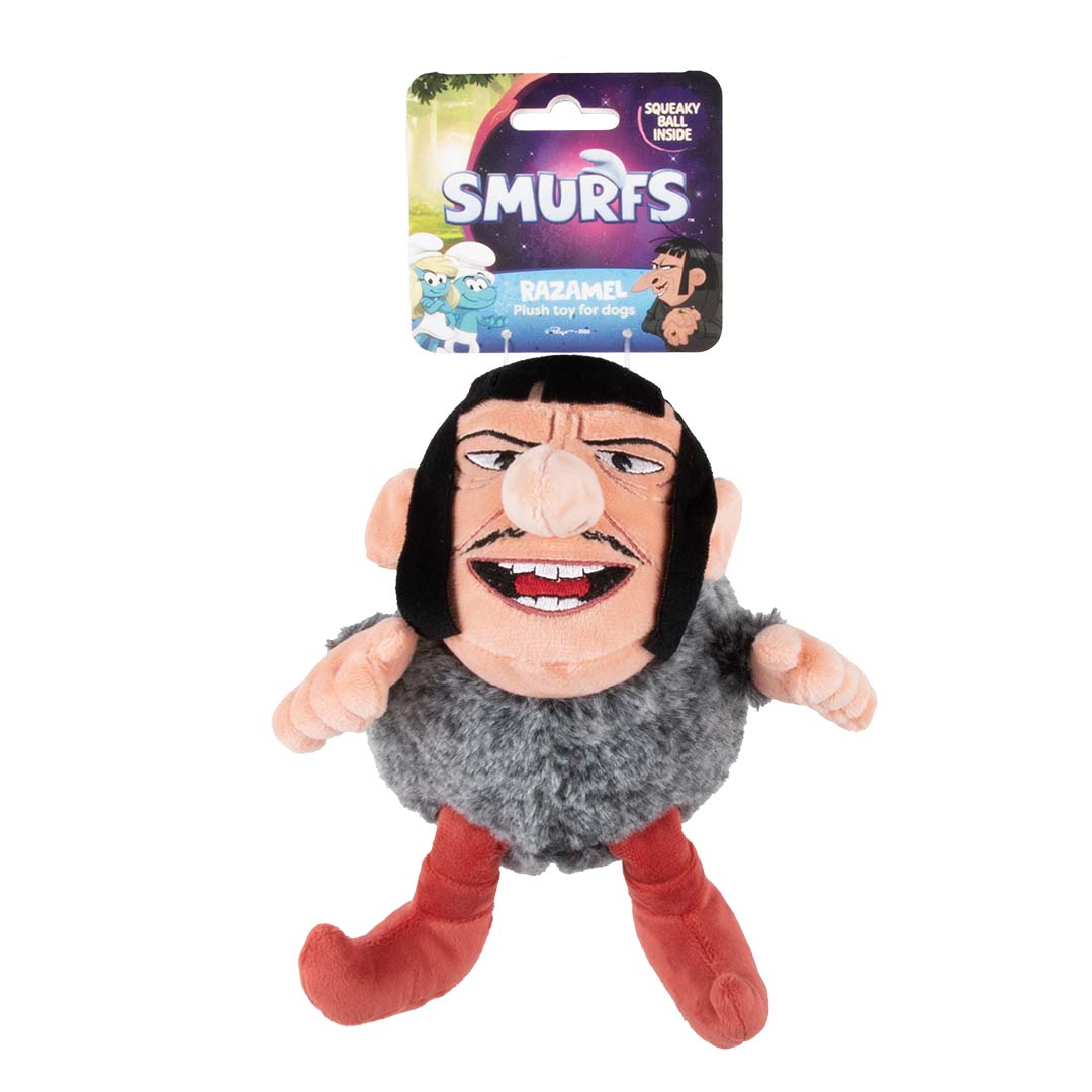 De Smurfen knuffelspeeltje Razamel Grijs - Verpakkingsbeeld