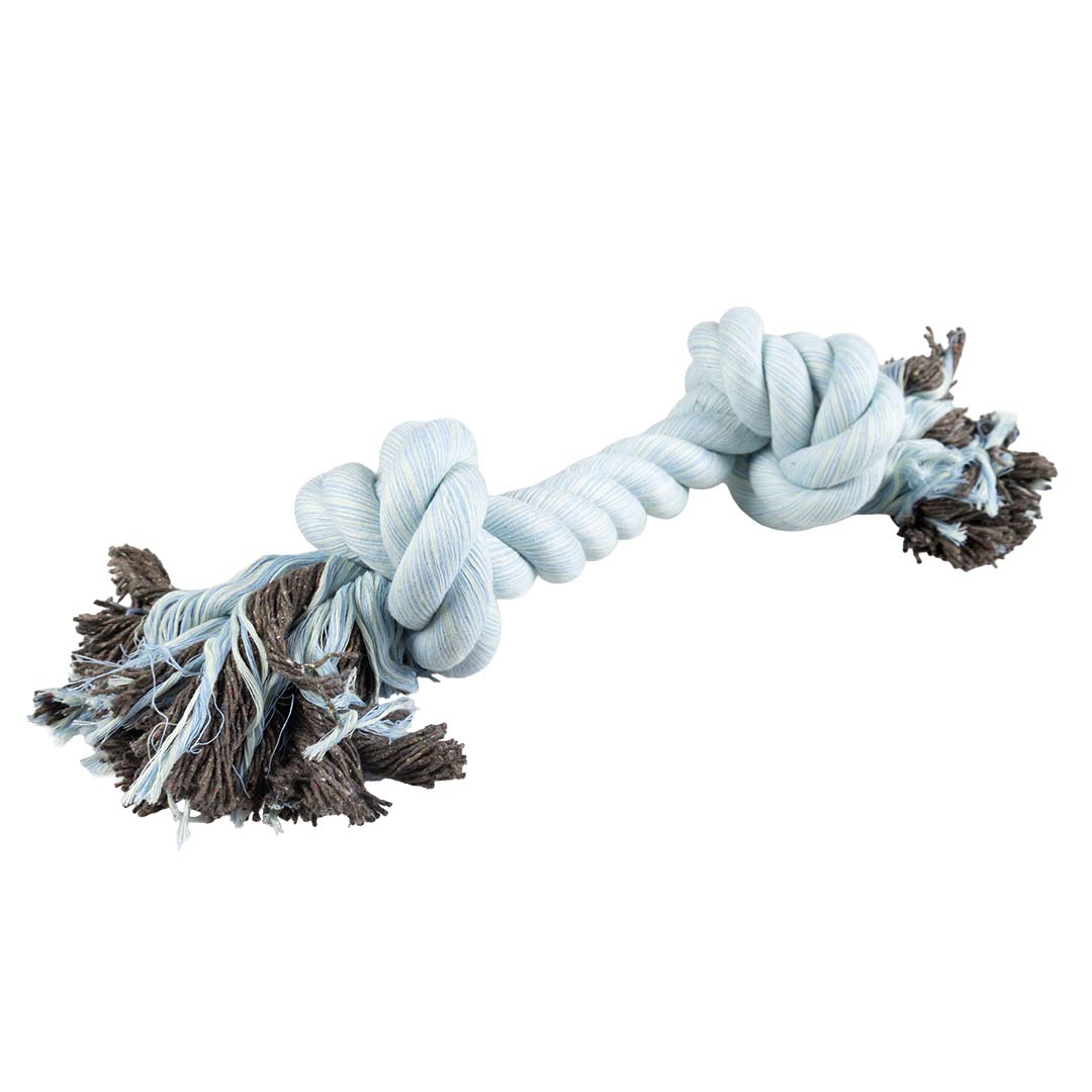 Flossy touw met 2 knopen Blauw - <Product shot>