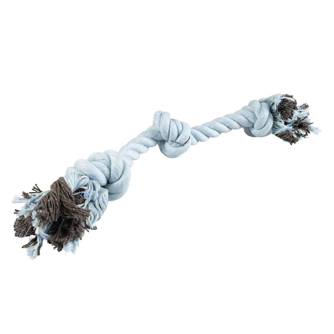 Flossy touw met 3 knopen Blauw - Product shot