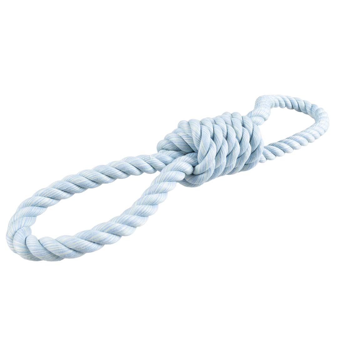 Flossy tuggertouw met 2 lussen Blauw - Product shot