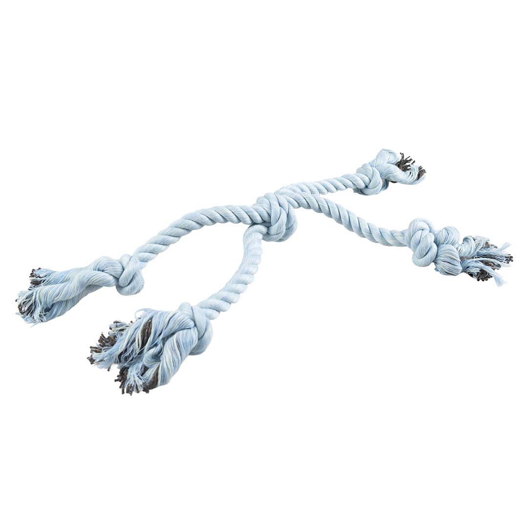 Flossy kruistouw met 4 knopen Blauw - Product shot