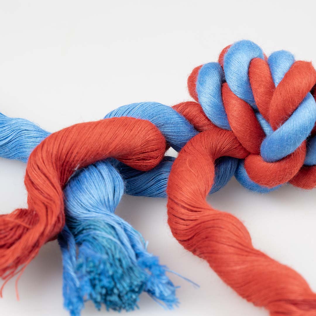 Rubrop tuggertouw met halter Rood - Detail 1