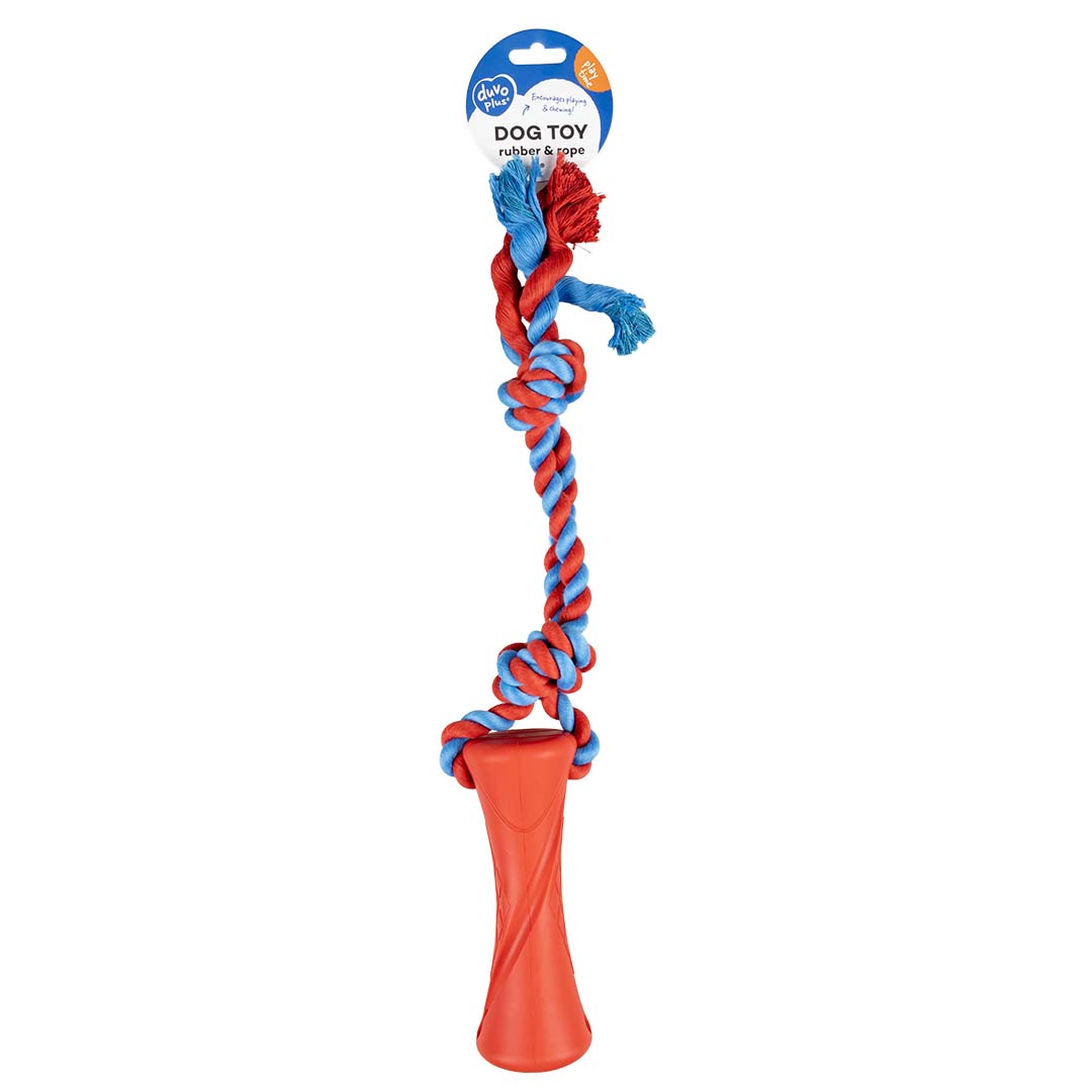 Rubrop tuggertouw met halter Rood - Verpakkingsbeeld