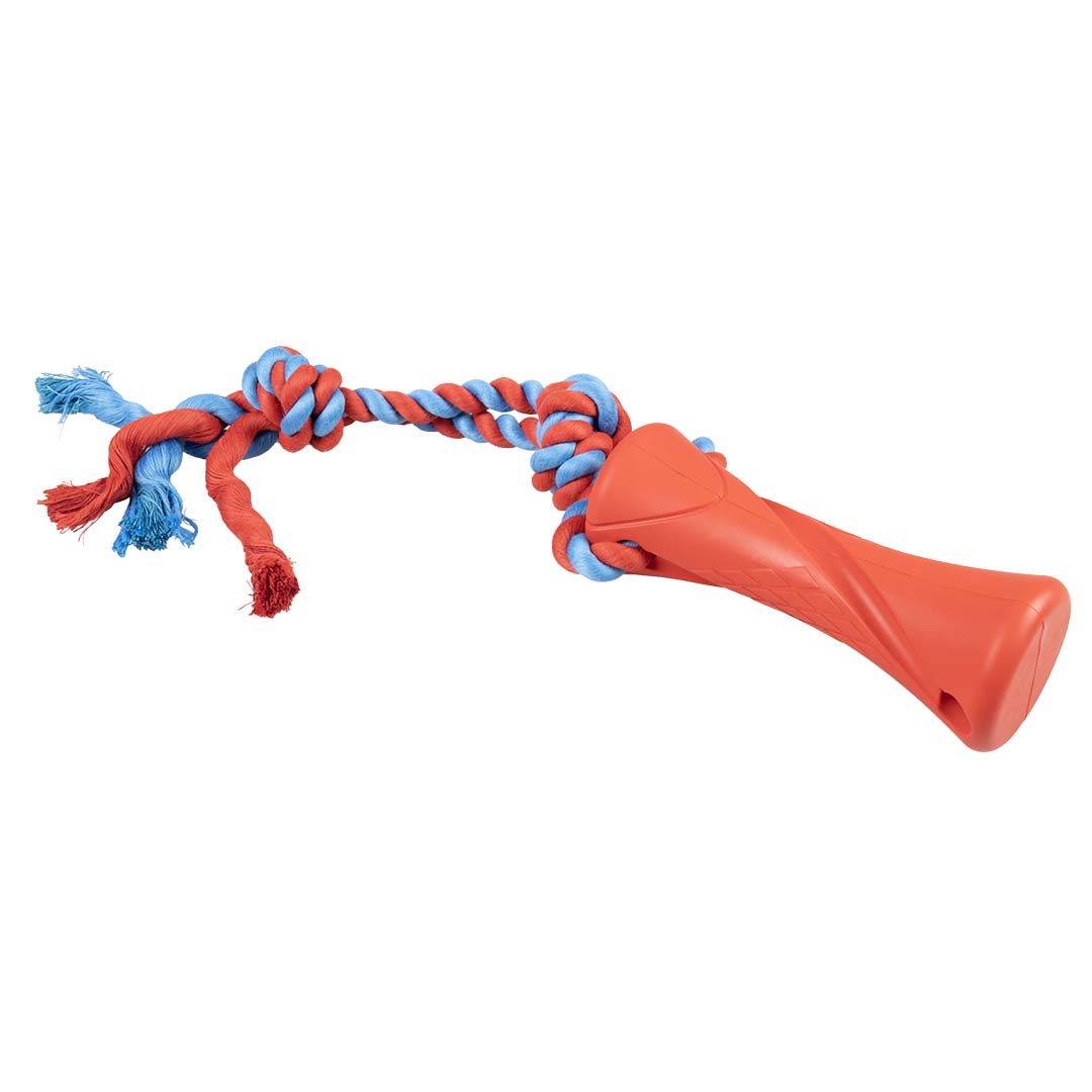 Rubrop tuggertouw met halter Rood - Product shot