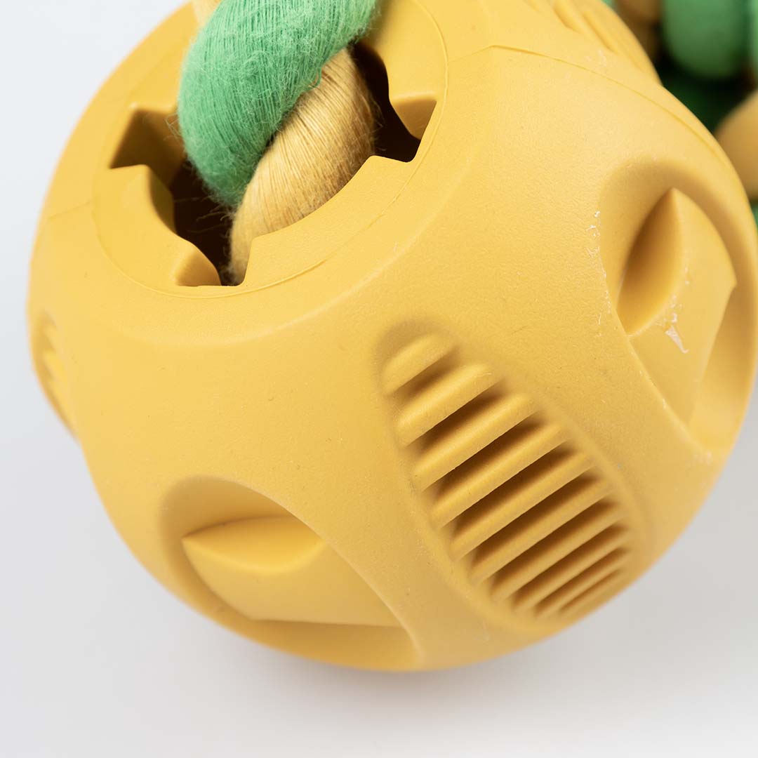 Rubrop dumbbell rope with 2 balls Yellow - Detail 1