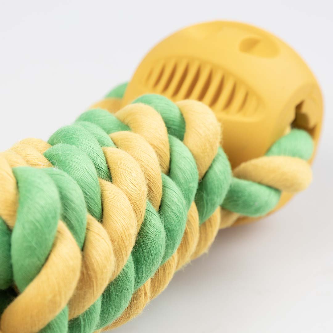 Rubrop dumbbell rope with 2 balls Yellow - Detail 2