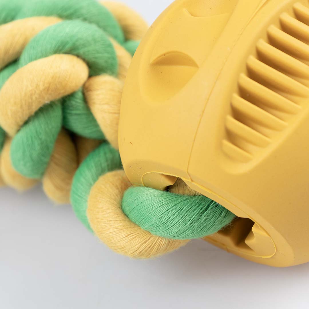 Rubrop dumbbell rope with 2 balls Yellow - Detail 3