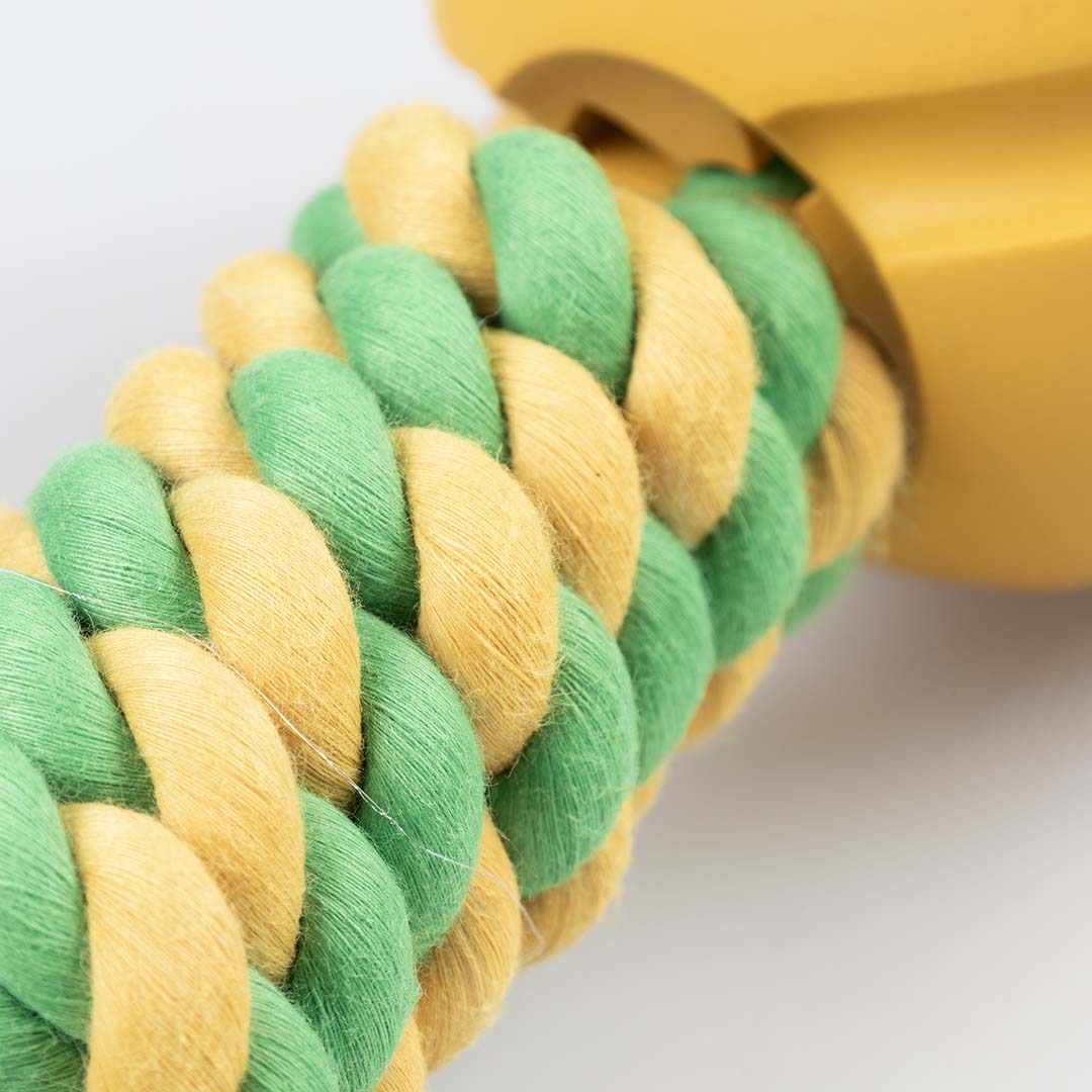 Rubrop tug rope with ball Yellow - Detail 2