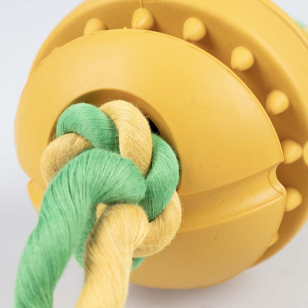 Rubrop tug rope with ball Yellow - Detail 3
