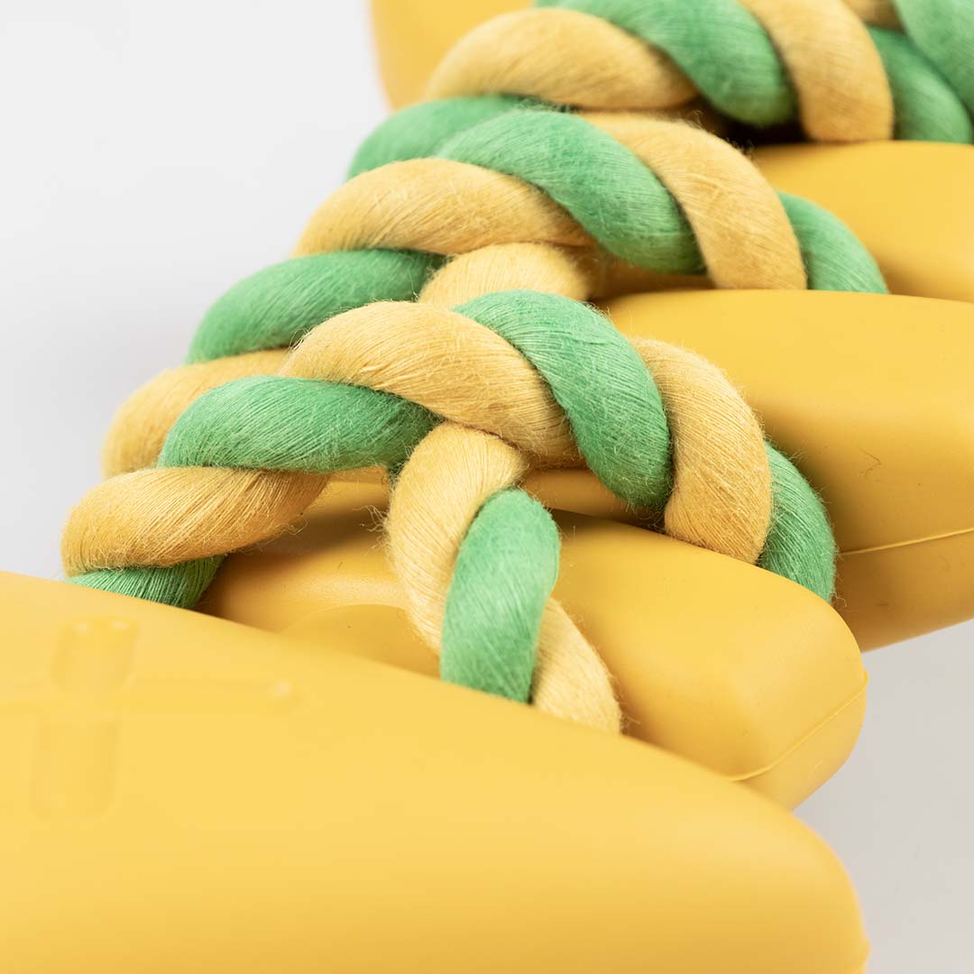Rubrop tuggertouw met vis Geel - Detail 1