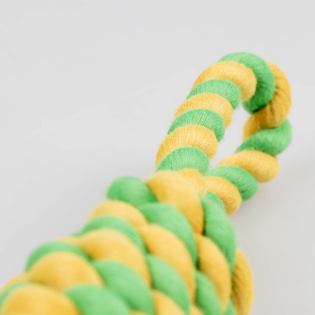 Rubrop tuggertouw met vis Geel - Detail 2