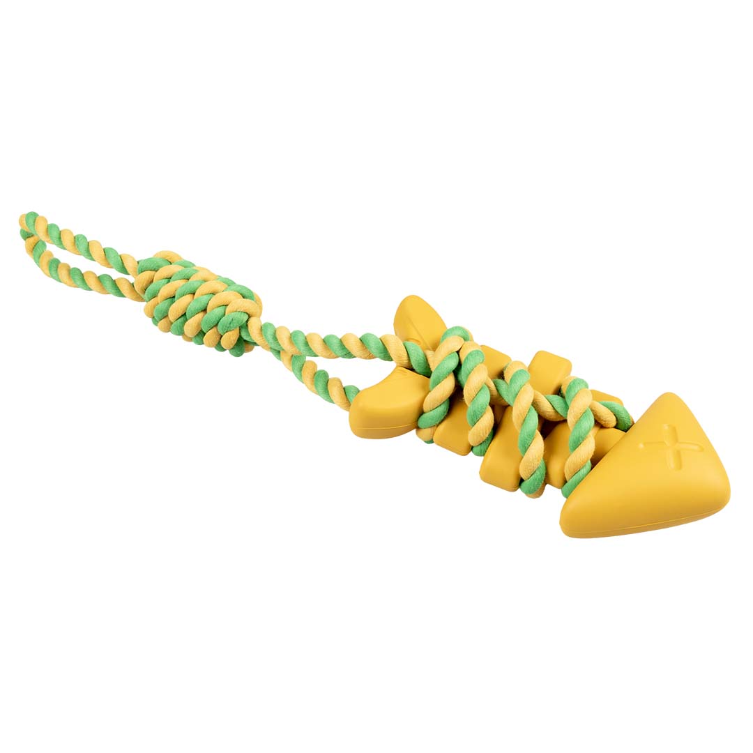Rubrop tuggertouw met vis Geel - Product shot