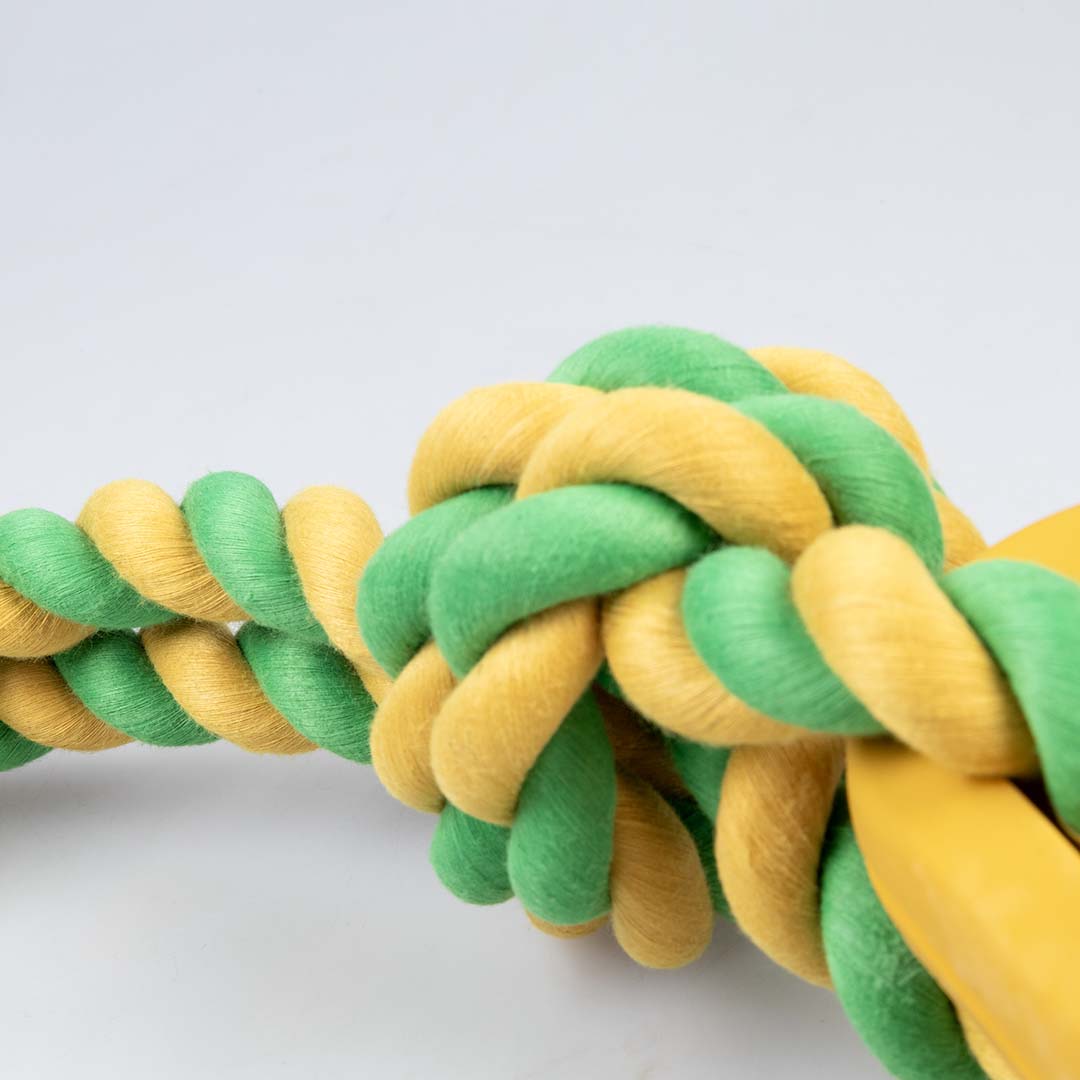 Rubrop tuggertouw met stick Geel - Detail 1