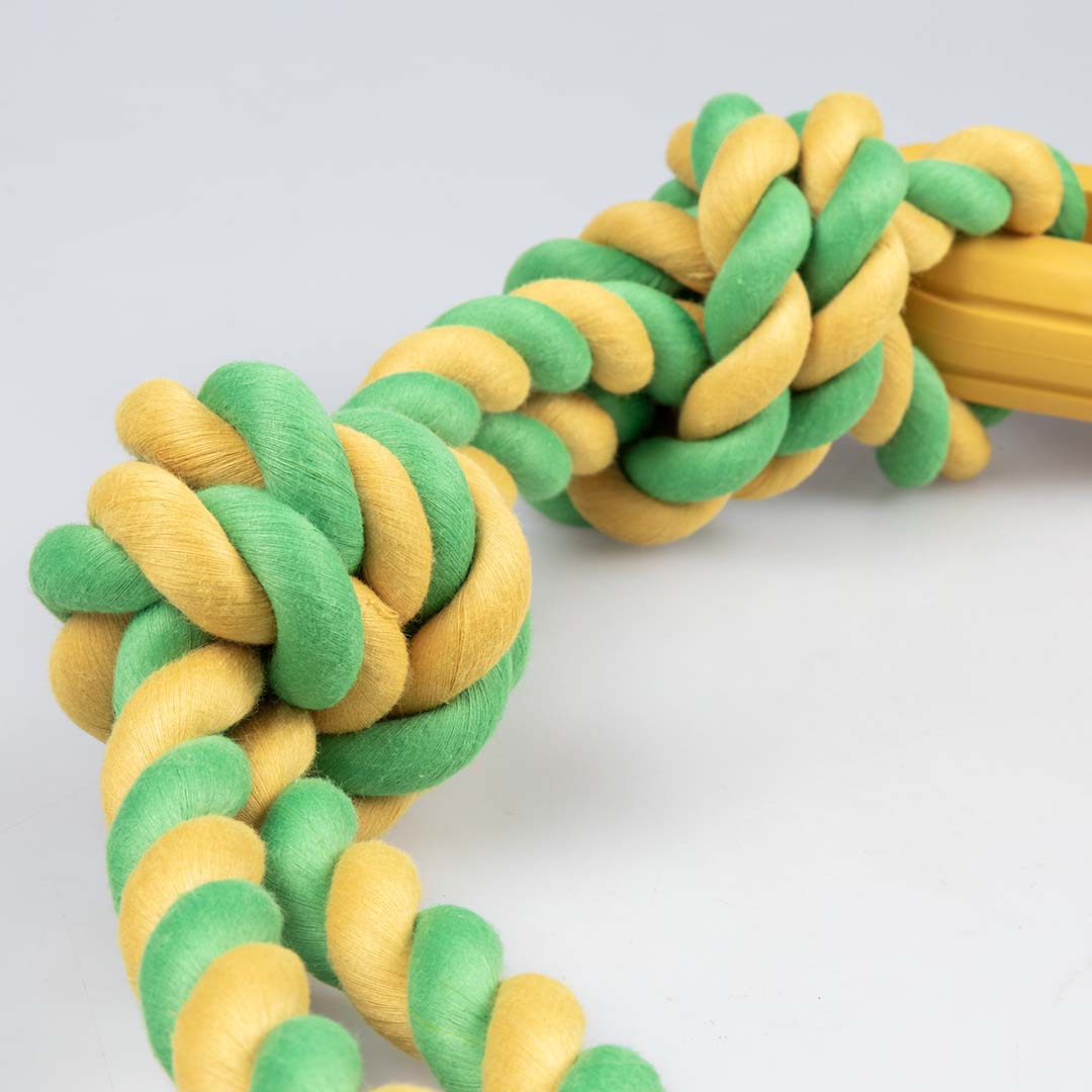 Rubrop tuggertouw met stick Geel - Detail 3