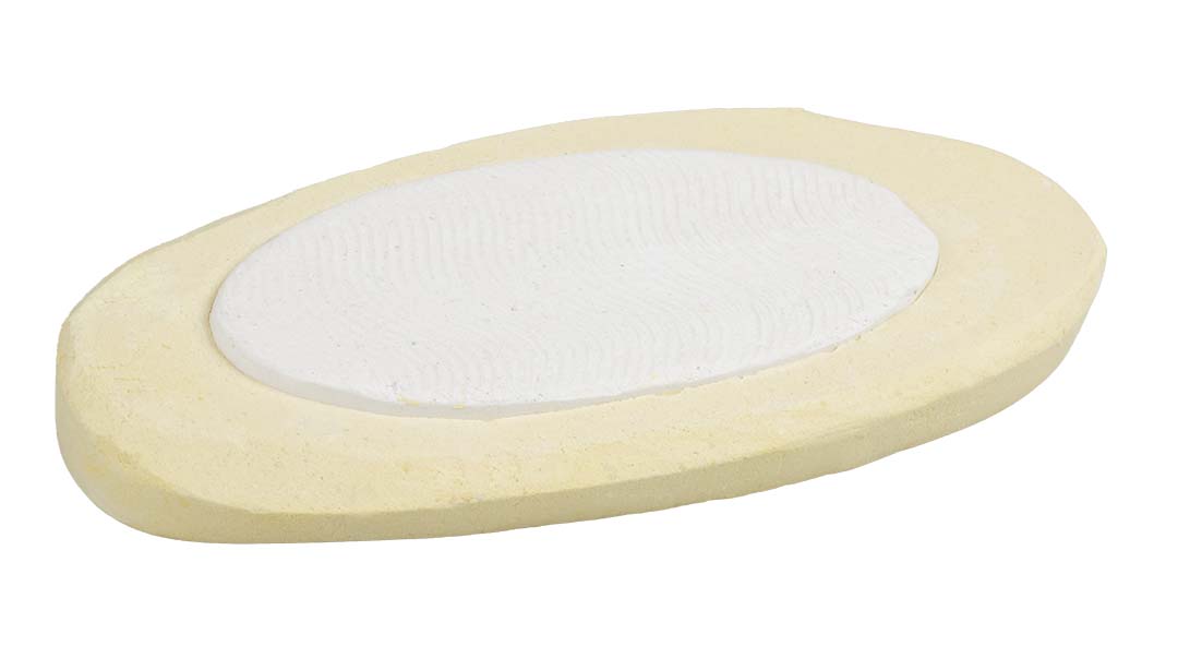 Calciumschaal & mineraalsteen ECO Geel/wit - Foodshot