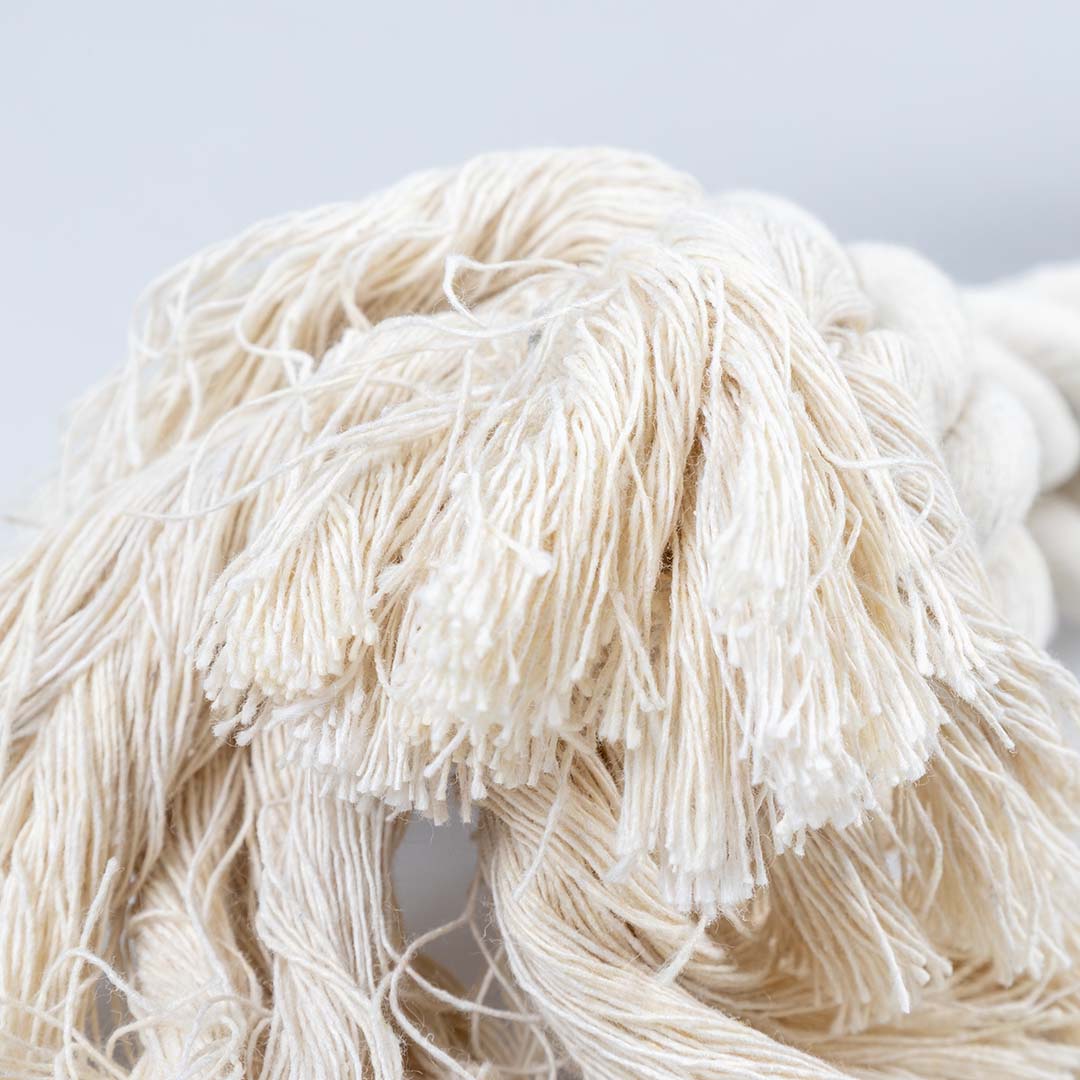 ECO Cotton touw met 3 knopen & lus Wit - Detail 2