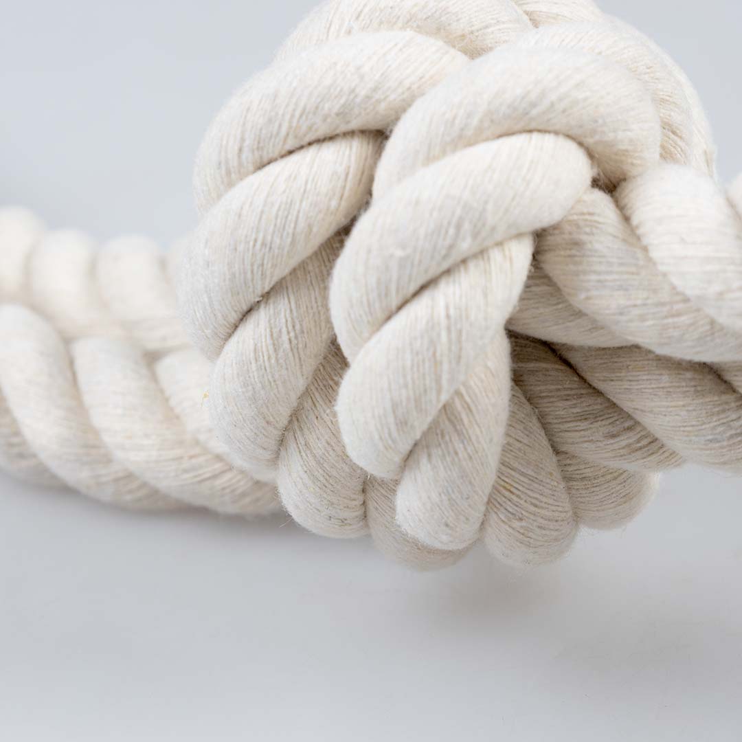 ECO Cotton touw met 2 knopen & lus Wit - Detail 2