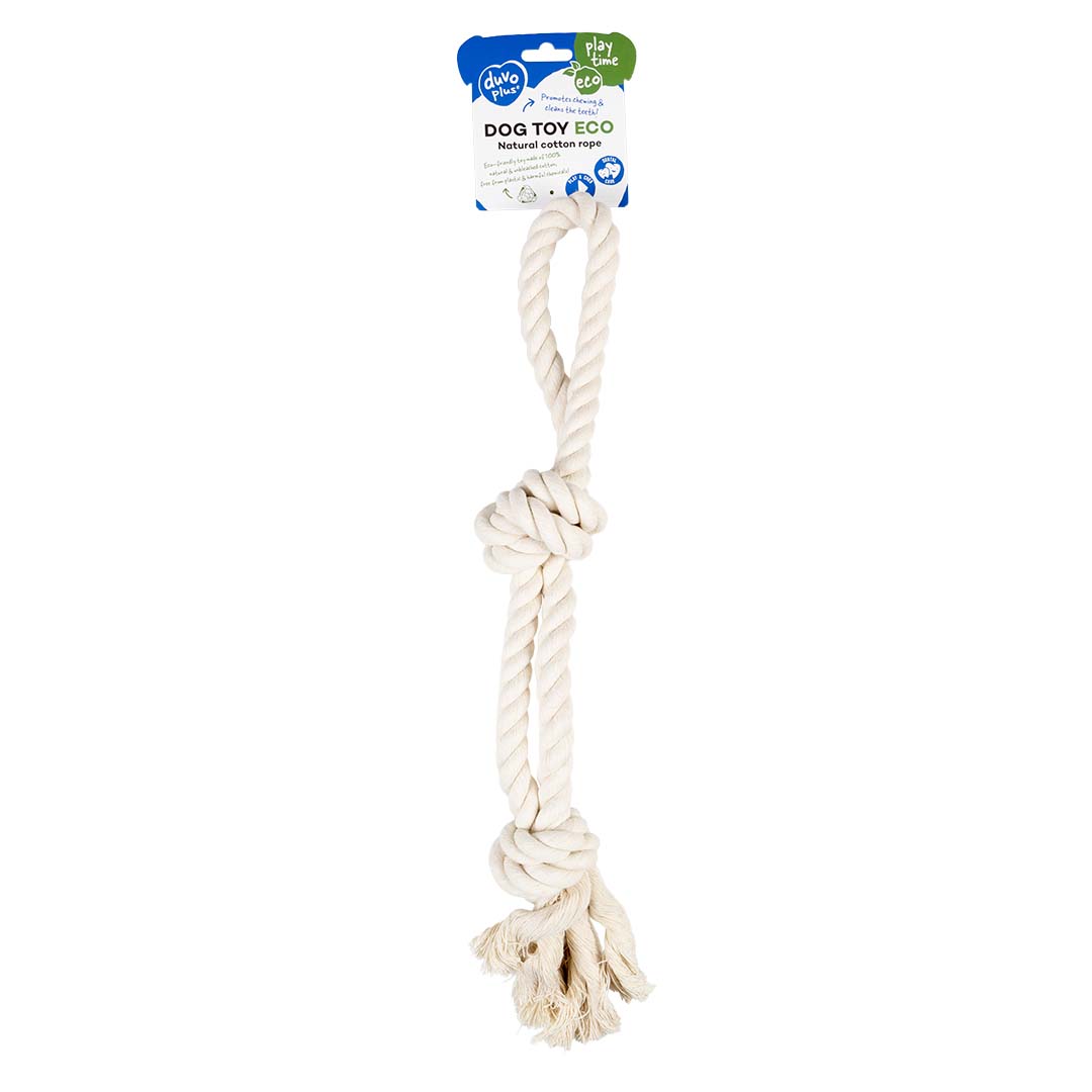 ECO Cotton touw met 2 knopen & lus Wit - Verpakkingsbeeld