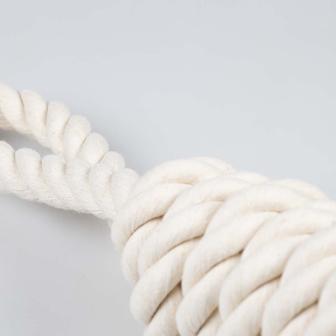 ECO Cotton tuggertouw met 1 lus Wit - Detail 1