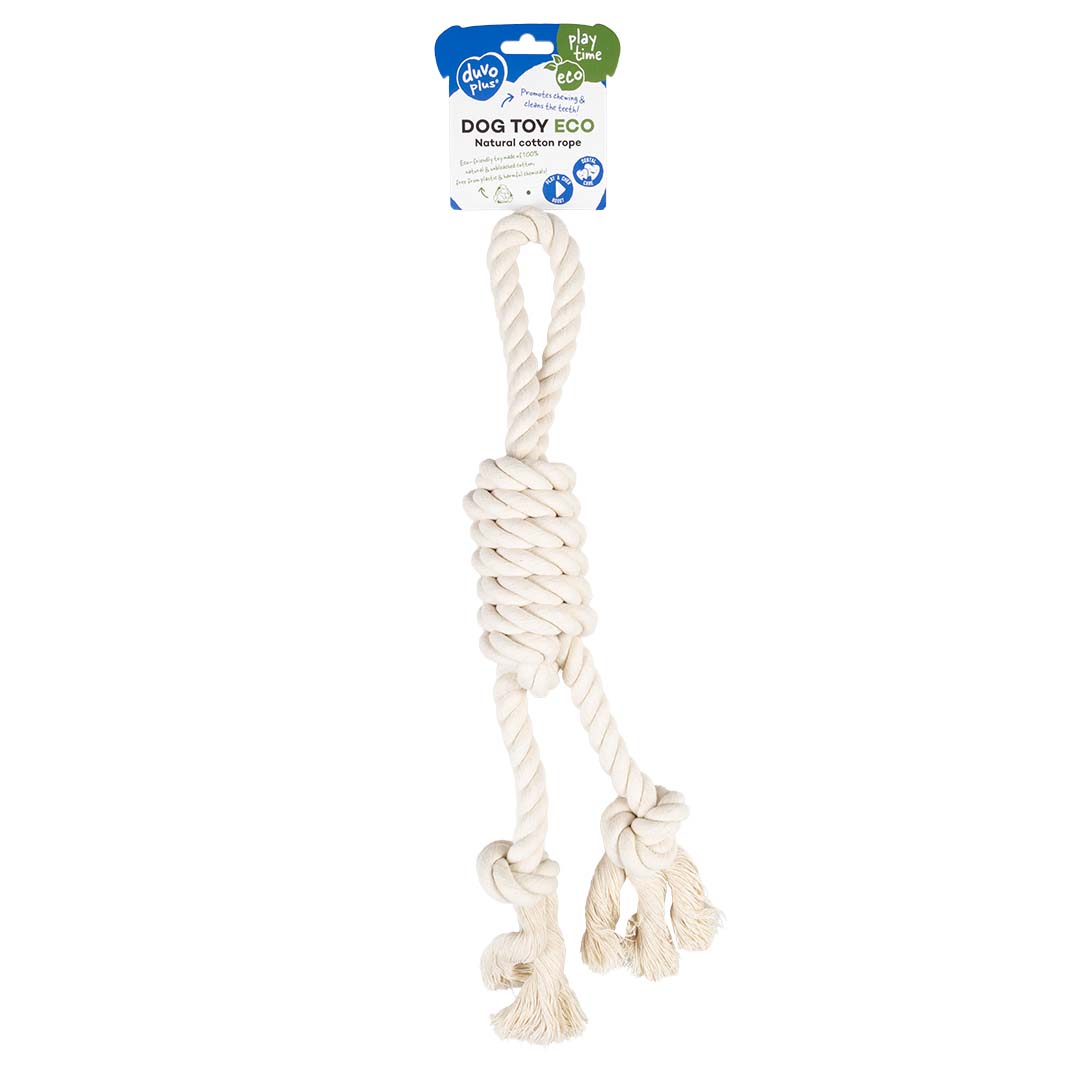 ECO Cotton tuggertouw met 1 lus Wit - Verpakkingsbeeld